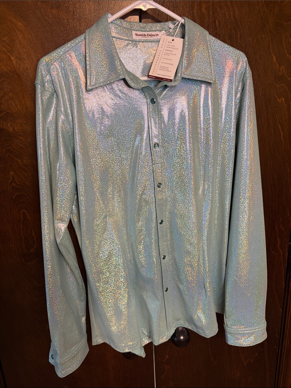 Nwt Ranch Dress’n  size large sea foam ice